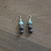 African Turquoise Lava Stone Earrings